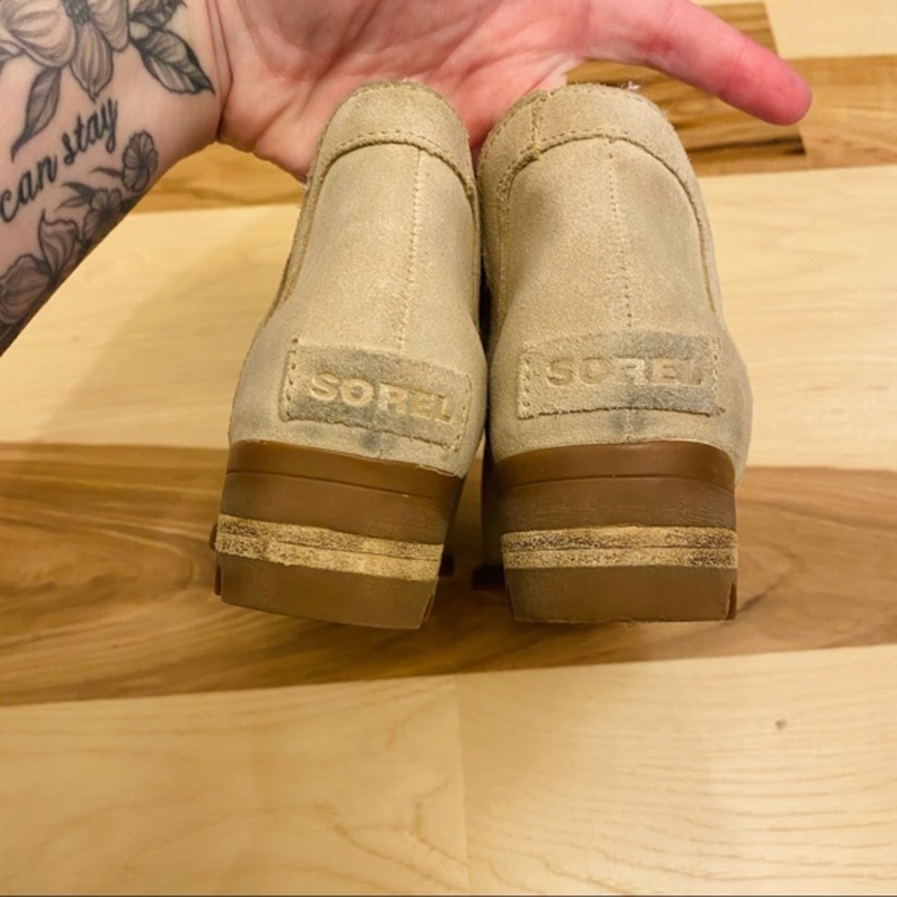 Sorel Beige Suede Ankle Booties - Picture 7 of 11